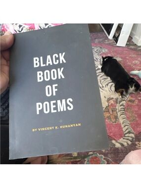 Black Book of Poems Paperback - Black Cover with White & Gold Text